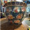 Image 1 : Large Japanese Satsuma-Style Fish Bowl Jardinière, 16" Diameter