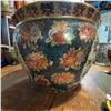 Image 2 : Large Japanese Satsuma-Style Fish Bowl Jardinière, 16" Diameter