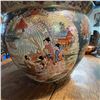 Image 3 : Large Japanese Satsuma-Style Fish Bowl Jardinière, 16" Diameter