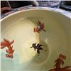 Image 6 : Large Japanese Satsuma-Style Fish Bowl Jardinière, 16" Diameter