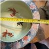 Image 8 : Large Japanese Satsuma-Style Fish Bowl Jardinière, 16" Diameter