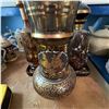 Image 2 : Vintage Ornate Glass Hookah Base with Gold Floral Designs