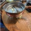 Image 1 : Antique Brass Legged Chafing Dish With Utensils