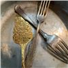 Image 4 : Antique Brass Legged Chafing Dish With Utensils