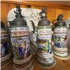 Image 2 : 4 German Regimental Beer Steins, Relief Lids, c.1900-1910