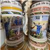 Image 4 : 4 German Regimental Beer Steins, Relief Lids, c.1900-1910