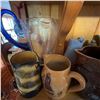 Image 1 : Vintage Ceramic and Glass Pitchers, Mugs, and Steins