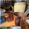 Image 3 : Shelf Lot: Vintage Kitchenware, Ceramic Canisters, Moscow Mule Mugs