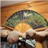 Image 2 : Eclectic Wall Decor Lot With Mirror, Fan, Shells and Nautical Items