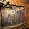 Image 1 : Rustic Wood-Framed Mirror with Natural Finish