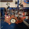 Image 1 : Vintage Ship Shaped Clock with Illuminated Sails and Wheel Face