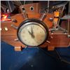 Image 4 : Vintage Ship Shaped Clock with Illuminated Sails and Wheel Face