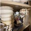 Image 4 : Vintage Mixed Lot: Tea Cups, Glassware, and Ceramic Monkey Jar