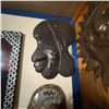 Image 2 : 4 Ethnic Wood and Metal Wall Masks