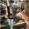Image 5 : Carved Marble Chinese Foo Dog Statues, 11.5" Tall