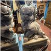 Image 6 : Carved Marble Chinese Foo Dog Statues, 11.5" Tall