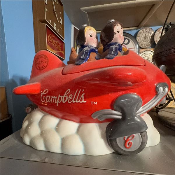 Campbell's Kids Airplane Ceramic Cookie Jar