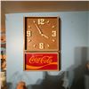 Image 1 : Vintage Coca-Cola Wall Clock With Woodgrain Face