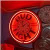 Image 1 : Bud Light Neon Wall Clock, 19-Inch Diameter