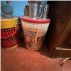 Image 2 : 2 Vintage Picnic Baskets with Pewter and Glass Mugs