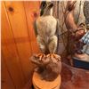 Image 1 : Hand-Carved Wooden Peregrine Falcon Sculpture, Signed, 15” Tall