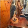 Image 3 : Hand-Carved Wooden Peregrine Falcon Sculpture, Signed, 15” Tall