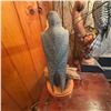 Image 5 : Hand-Carved Wooden Peregrine Falcon Sculpture, Signed, 15” Tall