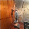 Image 2 : Hand-Carved Wooden Hawk Sculpture on Driftwood Base