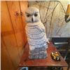 Image 2 : Large Hand-Carved Wood Snowy Owl Sculpture Signed S. Mann