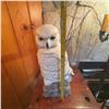 Image 3 : Large Hand-Carved Wood Snowy Owl Sculpture Signed S. Mann