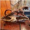 Image 1 : Vintage Panther Ceramic TV Lamp, Brown Glaze, 18" Wide