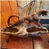 Image 2 : Vintage Panther Ceramic TV Lamp, Brown Glaze, 18" Wide