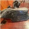 Image 3 : Two Inuit Carvings: Manatee by Sammy Kalvak and Loon, Soapstone