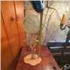 Image 4 : Vintage Cast Metal & Art Glass Ibex Medallion Sculpture, 13.5" Tall