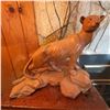 Image 1 : 1967 Hand-Carved Wood Mountain Lion Statue, Signed G.A.B.C.T.C.