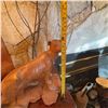 Image 6 : 1967 Hand-Carved Wood Mountain Lion Statue, Signed G.A.B.C.T.C.