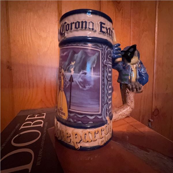 Corona Extra Blue Parrot Club Collector Stein with Parrot Handle