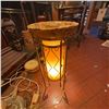 Image 2 : Vintage Iron and Ceramic Standing Ashtray Lamp
