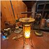 Image 3 : Vintage Iron and Ceramic Standing Ashtray Lamp