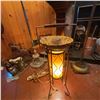Image 4 : Vintage Iron and Ceramic Standing Ashtray Lamp