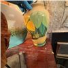 Image 10 : Decorative Glass Sculpture, Painted Ceramic Vase, and Abstract Pottery Plate Lot