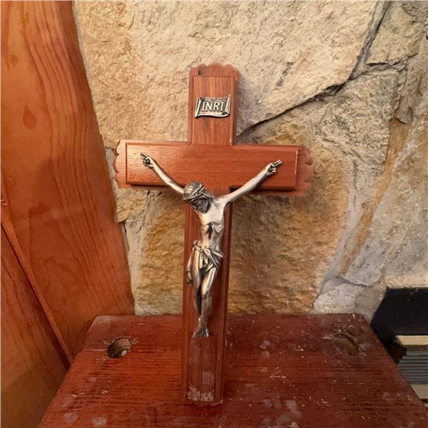 Wooden Crucifix With Hidden Sacrament Compartment