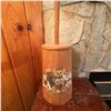 Image 2 : Vintage Hand-Painted Wood Butter Churn with Teddy Bear Motif