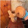 Image 4 : Vintage Hand-Painted Wood Butter Churn with Teddy Bear Motif