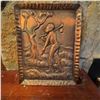 Image 1 : Vintage Embossed Copper Wall Plaque – African Boy Scene