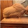 Image 1 : Wood Carving of Two Muskoxen Locking Horns
