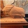 Image 2 : Wood Carving of Two Muskoxen Locking Horns