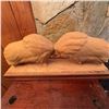 Image 4 : Wood Carving of Two Muskoxen Locking Horns