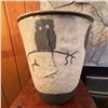 Image 1 : Large Studio Pottery Vase with Wildlife Motif Signed Robin