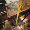 Image 11 : Vintage Chinese Lacquered Wooden Plant Stand Table, Inlaid Floral Top